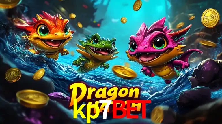 Arte promocional do jogo Dragon Hatch com três adoráveis dragões bebês nadando entre moedas de ouro, um dos slots mais divertidos para jogar no cassino kp7bet.